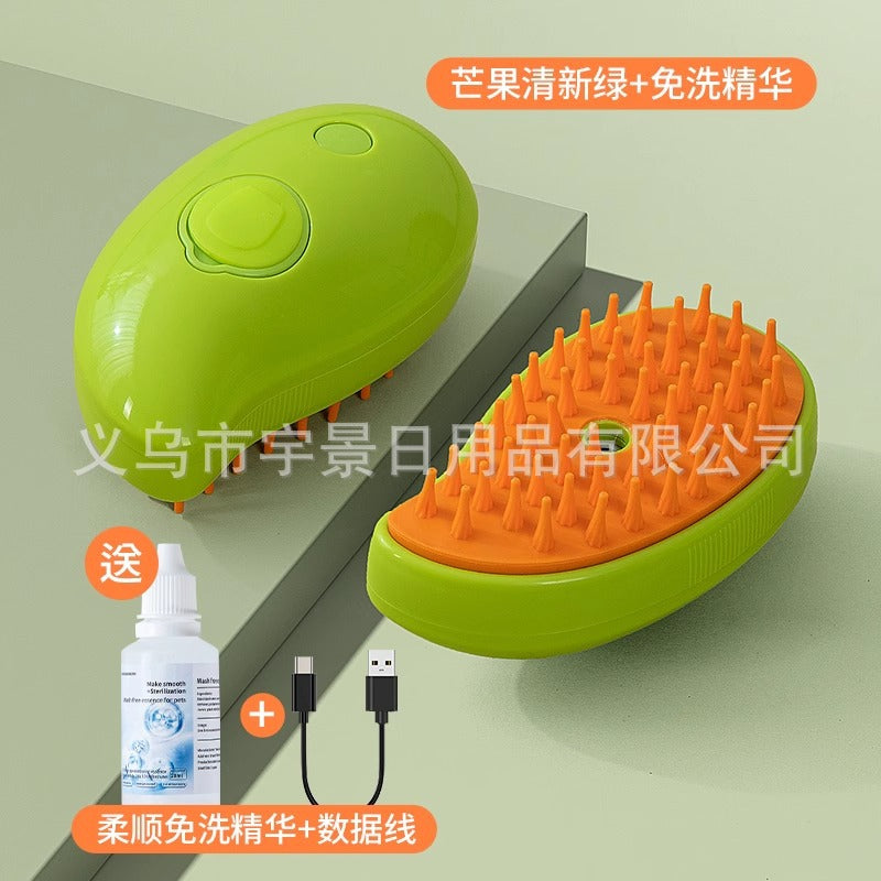 Hot-Selling Cross-Border Pet Electric Spray Comb Cat Dog One-Click Spray Non-Damaging to Skin Removes Loose Hair Massage Comb Mango Comb
