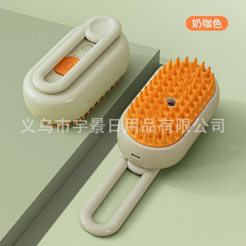 Hot-Selling Cross-Border Pet Electric Spray Comb Cat Dog One-Click Spray Non-Damaging to Skin Removes Loose Hair Massage Comb Mango Comb