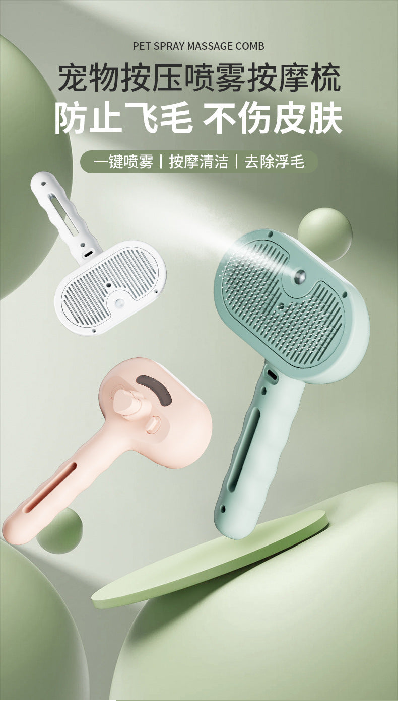 Cross-Border Spray Comb Pet Comb Cat Dog Non-Shedding Needle Comb Pet Grooming Tool Cat Comb Pet Supplies