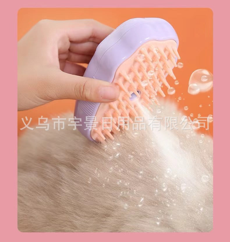 Hot-Selling Cross-Border Pet Electric Spray Comb Cat Dog One-Click Spray Non-Damaging to Skin Removes Loose Hair Massage Comb Mango Comb