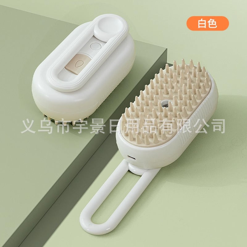 Hot-Selling Cross-Border Pet Electric Spray Comb Cat Dog One-Click Spray Non-Damaging to Skin Removes Loose Hair Massage Comb Mango Comb
