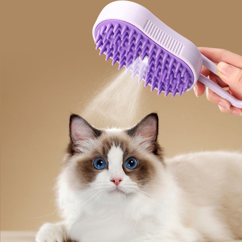 Hot-Selling Cross-Border Pet Electric Spray Comb Cat Dog One-Click Spray Non-Damaging to Skin Removes Loose Hair Massage Comb Mango Comb