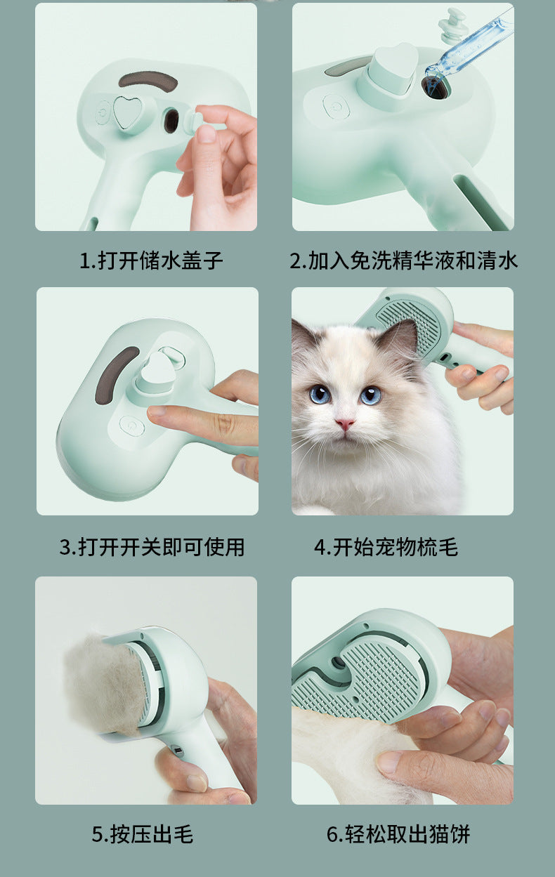 Cross-Border Spray Comb Pet Comb Cat Dog Non-Shedding Needle Comb Pet Grooming Tool Cat Comb Pet Supplies