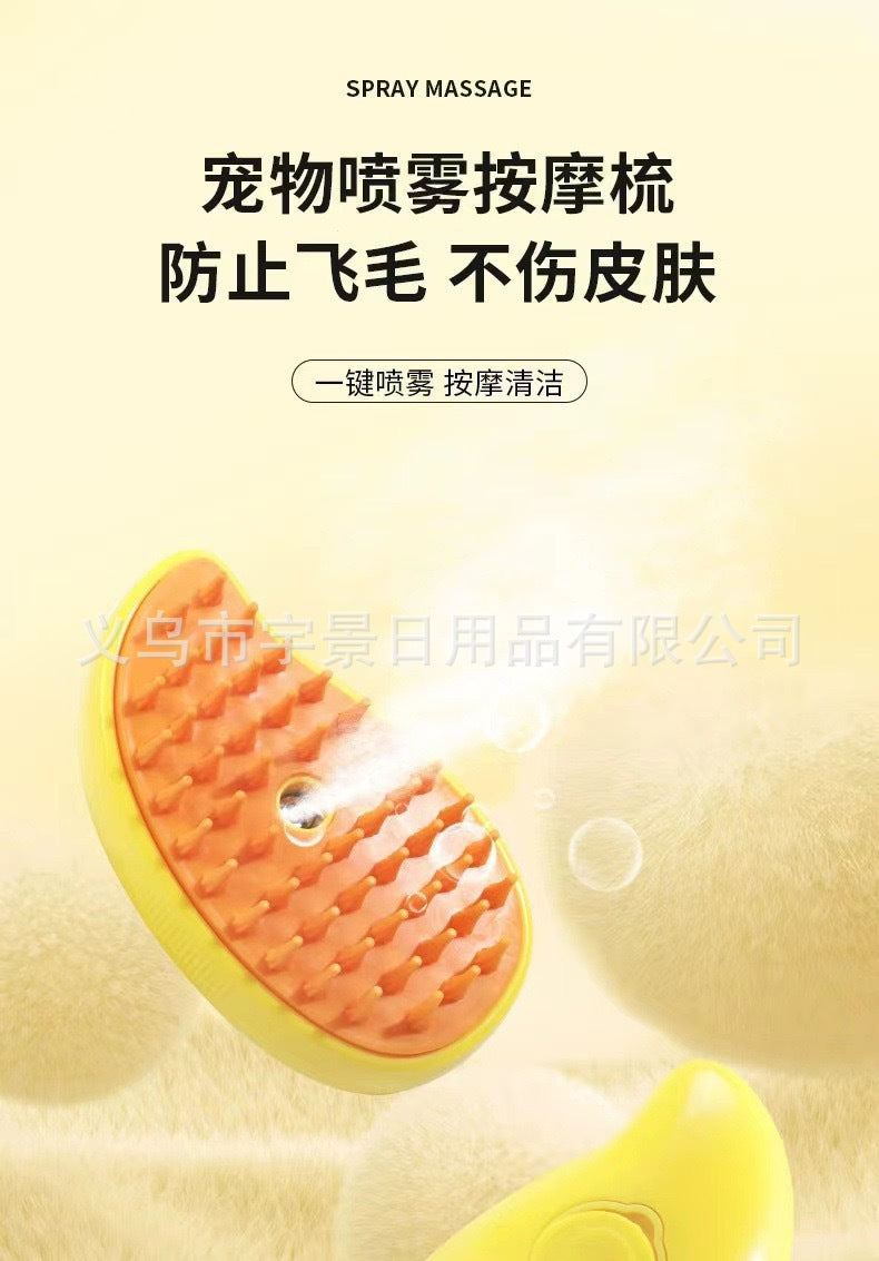 Hot-Selling Cross-Border Pet Electric Spray Comb Cat Dog One-Click Spray Non-Damaging to Skin Removes Loose Hair Massage Comb Mango Comb