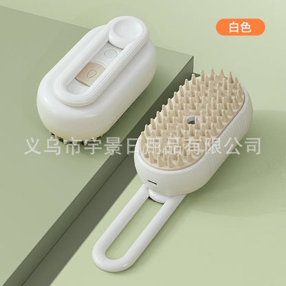 Hot-Selling Cross-Border Pet Electric Spray Comb Cat Dog One-Click Spray Non-Damaging to Skin Removes Loose Hair Massage Comb Mango Comb