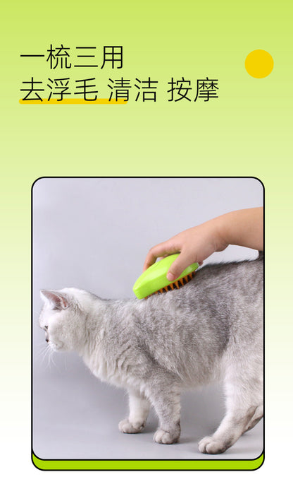 Hot-Selling Cross-Border Pet Electric Spray Comb Cat Dog One-Click Spray Non-Damaging to Skin Removes Loose Hair Massage Comb Mango Comb